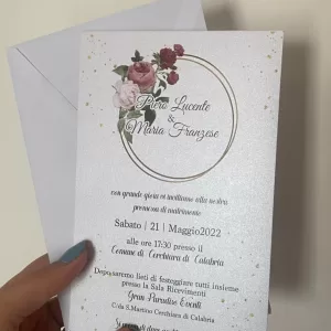 Partecipazione perlata personalizzata