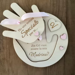 Targhetta personalizzata scelta madrina padrino