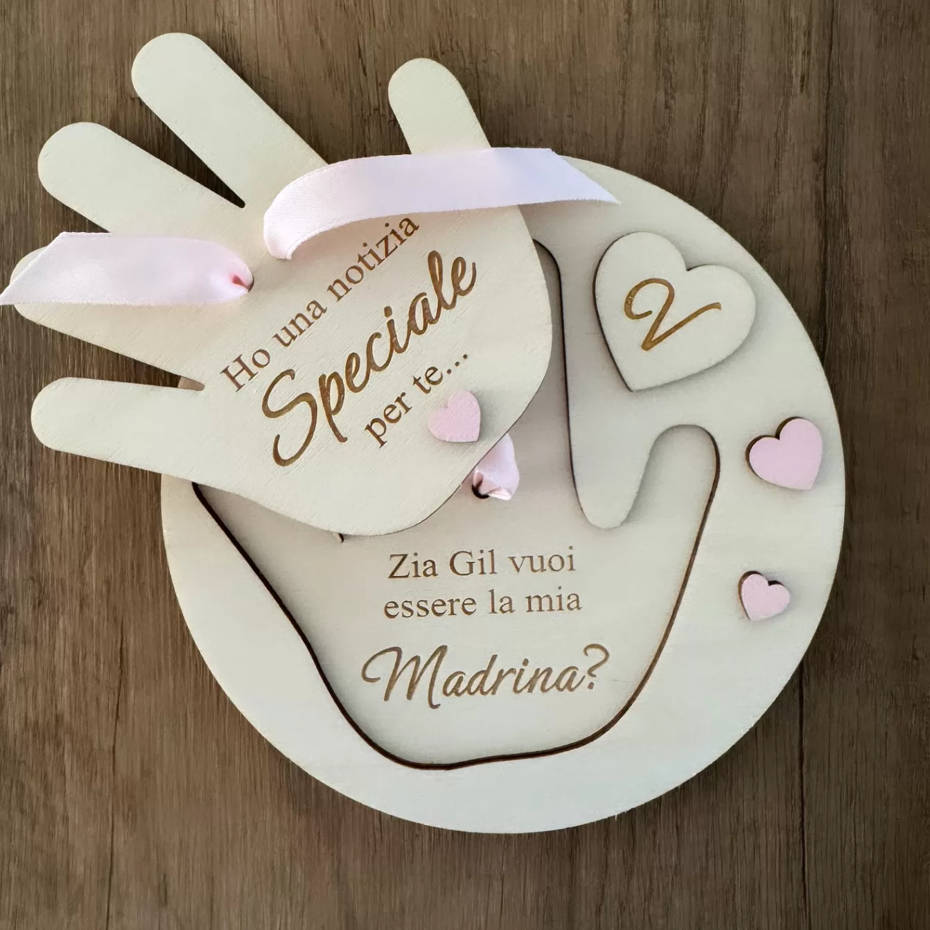 Targhetta personalizzata scelta madrina padrino