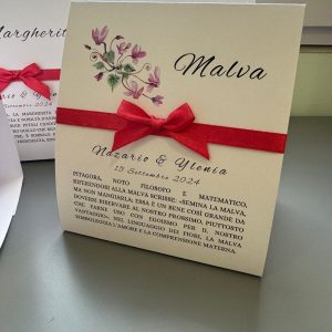 Segnatavolo con fiocco