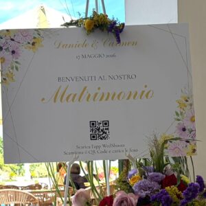 Pannello di benvenuti Sposi