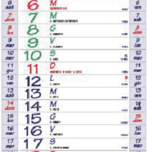 Calendario Silhouette